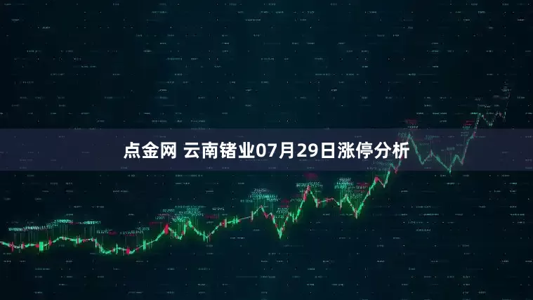 点金网 云南锗业07月29日涨停分析