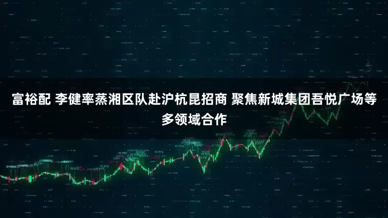 富裕配 李健率蒸湘区队赴沪杭昆招商 聚焦新城集团吾悦广场等多领域合作